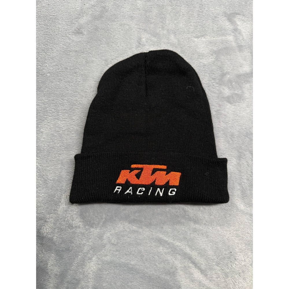 KTM Racing Beanie Youth OSFM Black Tight Knit Rolled Christmas Gift Fast Free